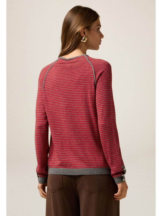 Oltre Oltre Cardigan M334J005074N0S3 Rosso Regular Fit