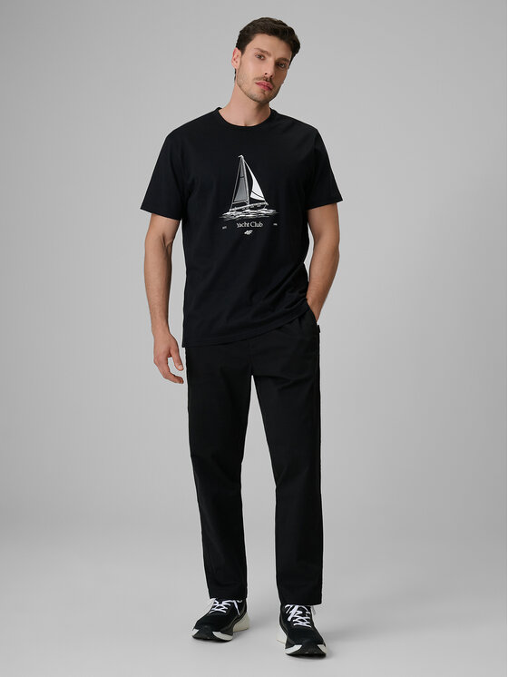 4F 4F T-Shirt LAKESIDE ESCAPE Czarny Relaxed Fit