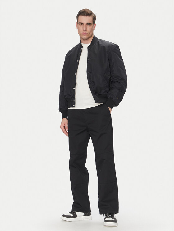 SCHOTT N.Y.C. SCHOTT N.Y.C. Kurtka bomber Sporting Czarny Oversize