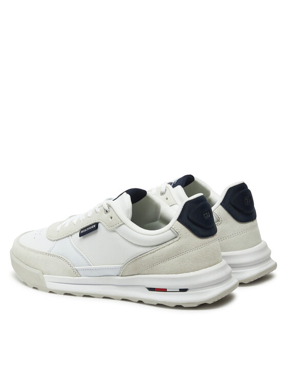 Tommy Hilfiger Tommy Hilfiger Laisvalaikio batai Retro Runner Mix Rwb FM0FM05371 Balta