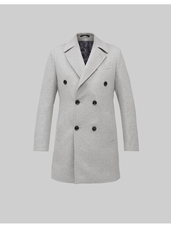 Borgio Borgio Płaszcz zimowy sortino Szary Slim Fit