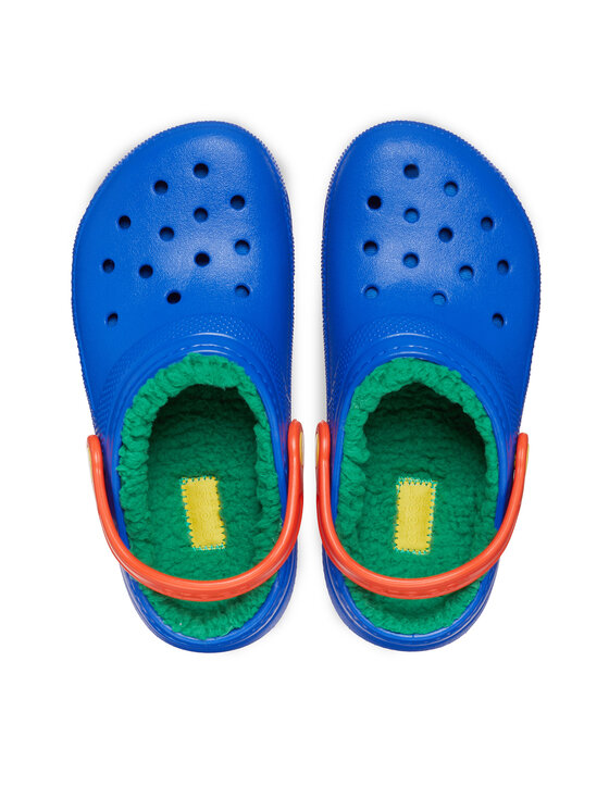 Crocs Crocs Šlepetės Classic Lined Clog Kids 207010 Mėlyna