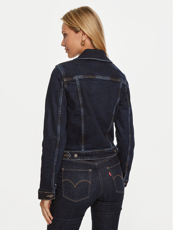 Guess Jeans Guess Jeans Jeansová bunda W4YN55 D5CB1 Tmavomodrá Regular Fit