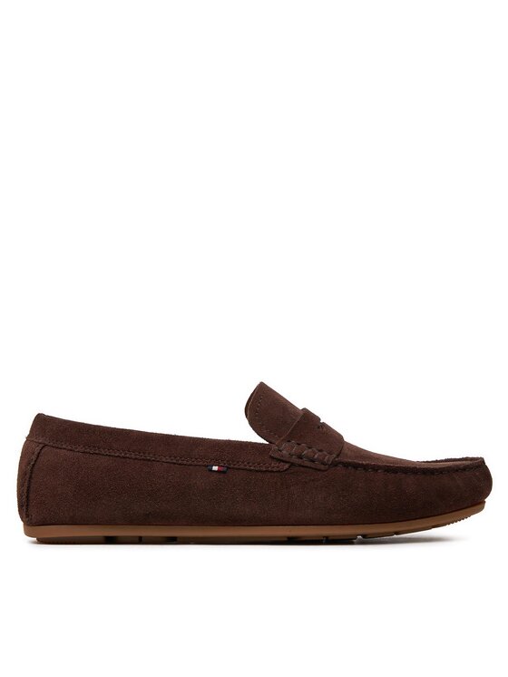 Tommy Hilfiger Tommy Hilfiger Mokasíny Casual Hilfiger Suede Driver FM0FM04998 Hnědá