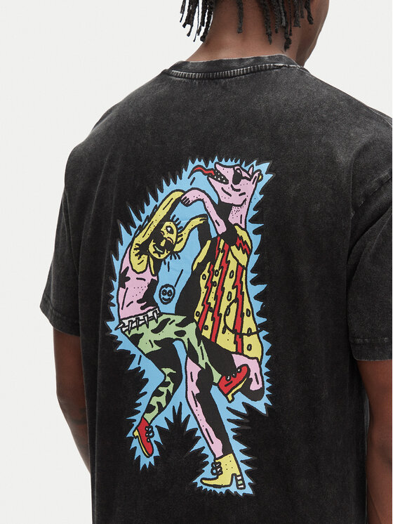 Volcom Volcom Tričko Bob Moleema 1 A4312553 Čierna Loose Fit