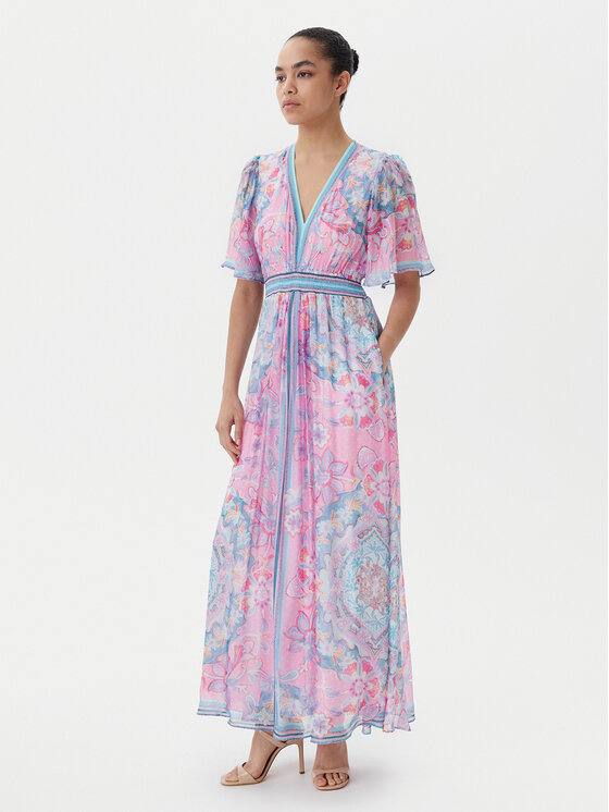 Hale Bob Hale Bob Poletna obleka with silk Jaliyah 4ZCA610M Roza Regular Fit