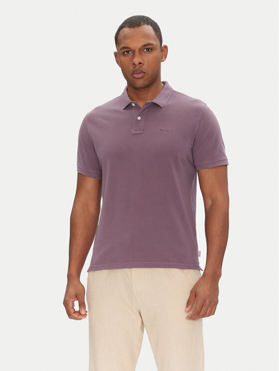 Pepe Jeans Polokošeľa New Oliver PM542099 Fialová Regular Fit
