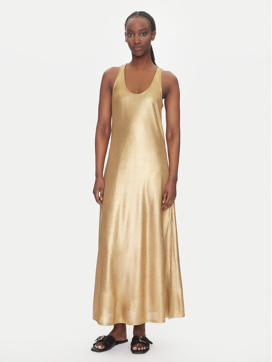 LOLA CASADEMUNT Vestito estivo LS2516020 Oro Relaxed Fit, taglia : XL