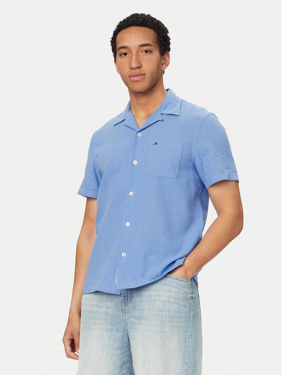 Tommy Jeans Koszula DM0DM23058 Niebieski Regular Fit