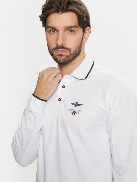 Aeronautica Militare Aeronautica Militare Polo majica 242PO1824J612 Bela Regular Fit