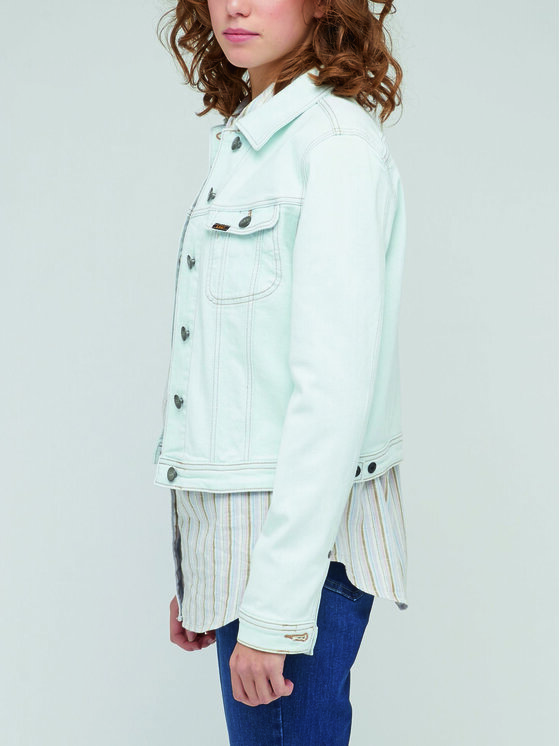 Lee Lee Giacca di jeans Rider L54MGWB31 112330458 Celeste Regular Fit