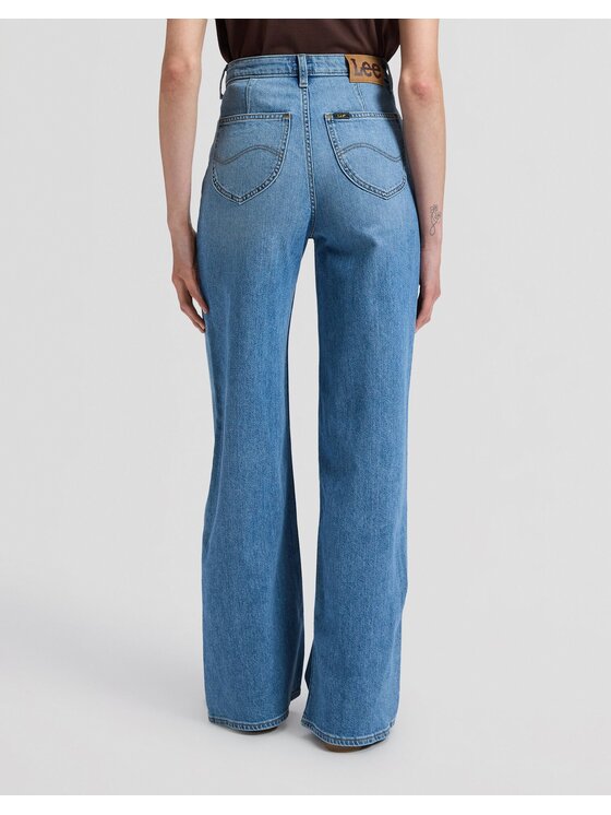 Lee Lee Jeansy STELLA Niebieski Wide Leg