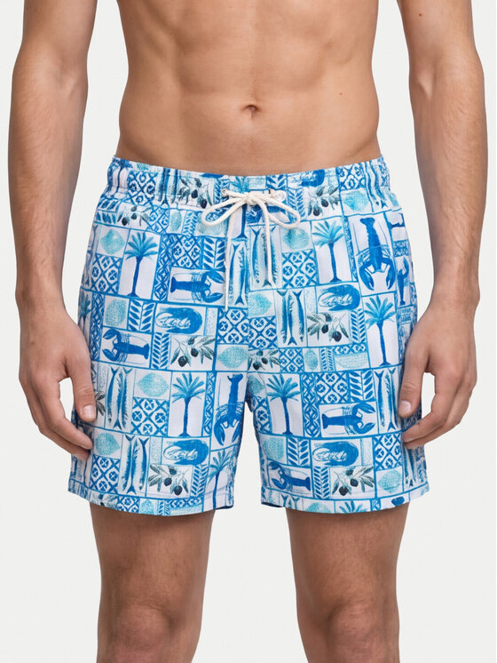 Jack & Jones Jack & Jones Plaukimo šortai Maui Vibes 12291426 Šviesiai mėlyna Regular Fit
