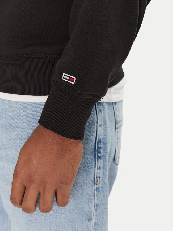 Tommy Jeans Tommy Jeans Majica dugih rukava Varsity DM0DM20827 Crna Relaxed Fit