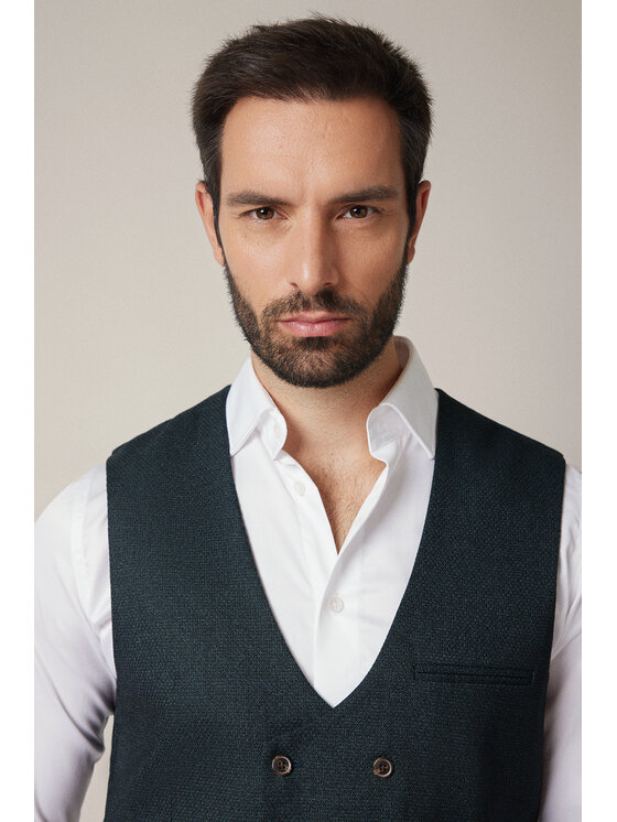 Lancerto Lancerto Kamizelka Asolo KA131225000002 Zielony Slim Fit