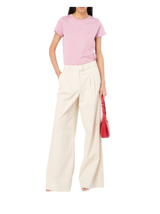 PINKO Pinko Παντελόνι υφασμάτινο PANTALONI DONNA PINKO Μπεζ Casual Fit