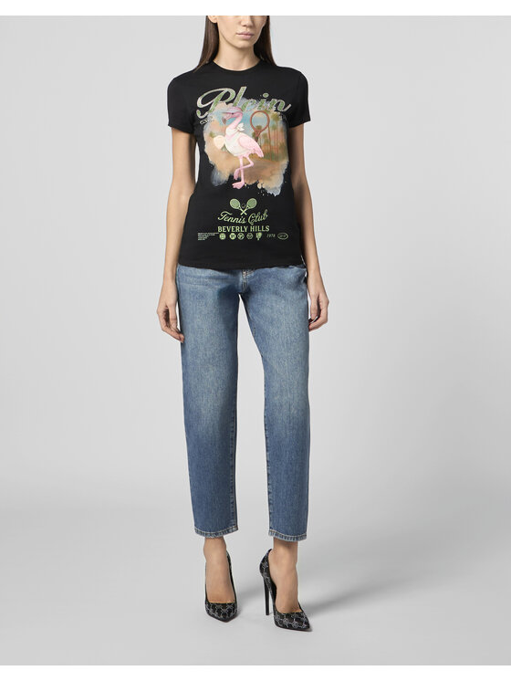 PHILIPP PLEIN PHILIPP PLEIN T-Shirt 30633 Czarny Skin Tight Fit