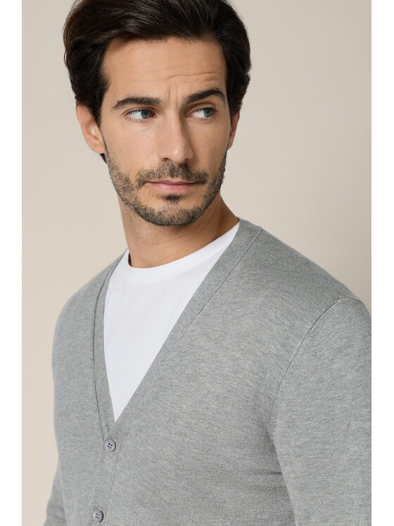 Lancerto Lancerto Kardigan Elva SW073225000047 Szary Regular Fit