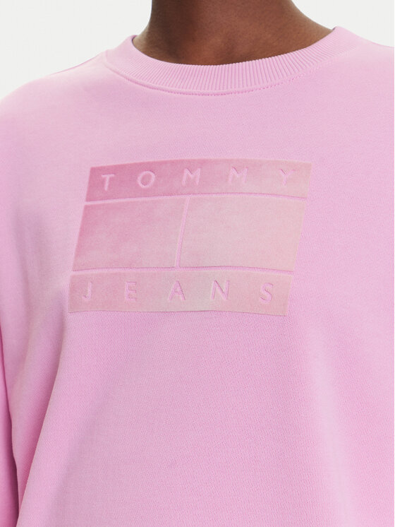 Tommy Jeans Tommy Jeans Majica dugih rukava Gradient Flag DW0DW21396 Ružičasta Relaxed Fit