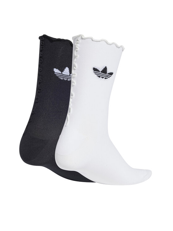 adidas adidas Set od 2 para ženskih visokih čarapa Ruffle Sock 2P JD5623 Bijela