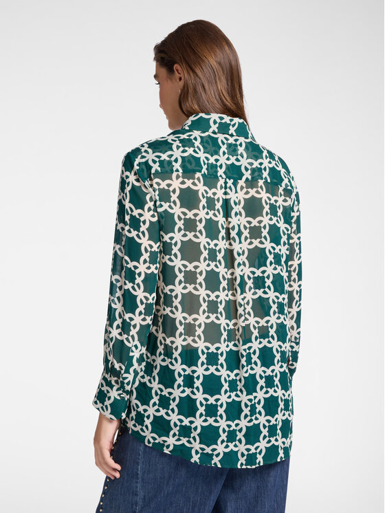 Elena Mirò Elena Mirò Camicia 5012P000306N001 Verde Regular Fit