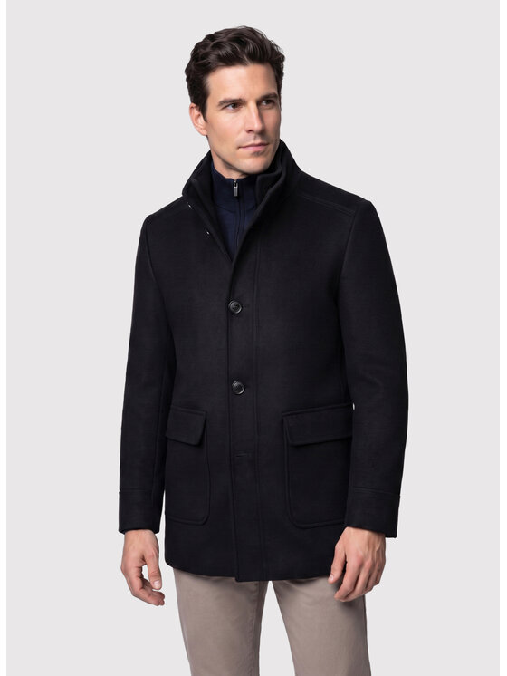 Pako Lorente Pako Lorente Płaszcz zimowy P26WF-7X-020 Czarny Straight Fit