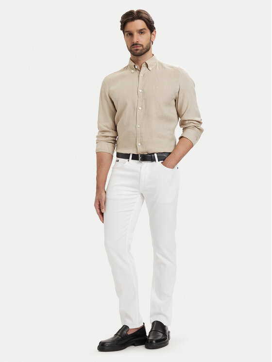 BOSS BOSS Srajca H-Liam 50556077 Bež Regular Fit