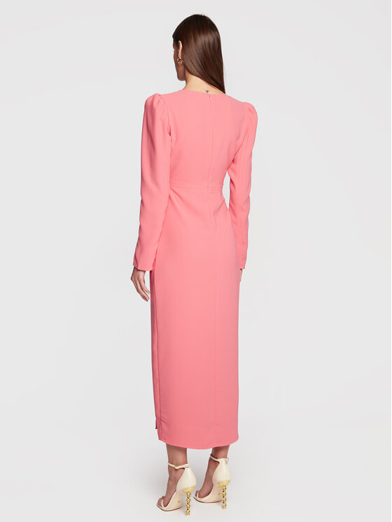 Notes Du Nord Notes Du Nord Koktel haljina Oliana 12901 Ružičasta Slim Fit