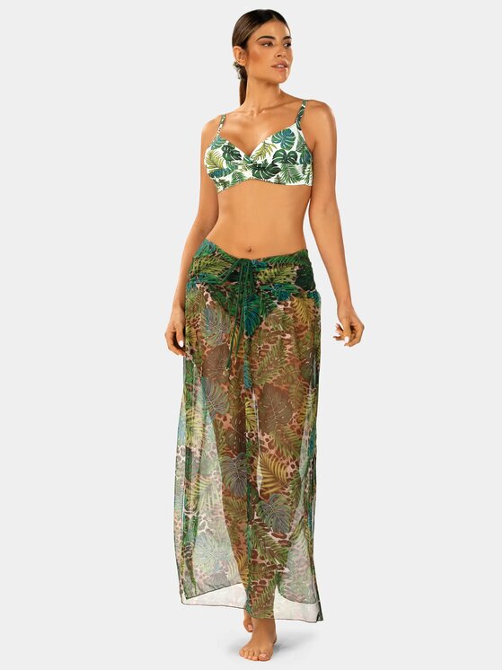 Feba Feba Sukienka plażowa F43 Khaki