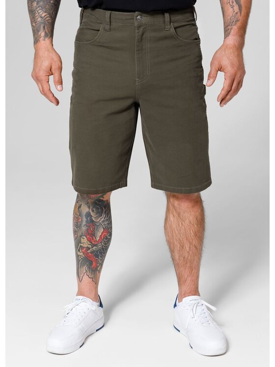 PITBULL PITBULL Szorty materiałowe Dogwood Zielony Regular Fit