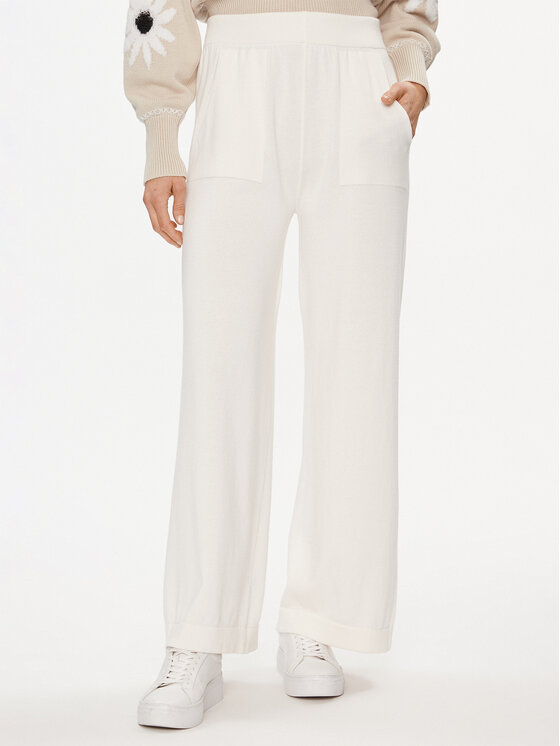 United Colors Of Benetton Teplákové nohavice 1294DF009 Écru Relaxed Fit