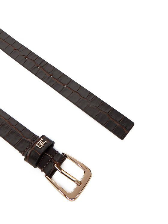 Tommy Hilfiger Tommy Hilfiger Дамски колан Th Libre 2.5 Croc AW0AW17975 Кафяв