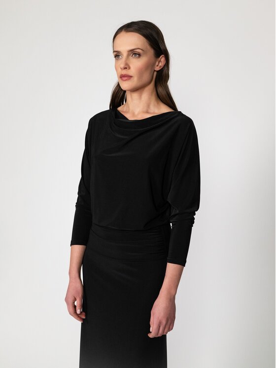 Nudyess Nudyess Sukienka codzienna Altair Midi Czarny Regular Fit