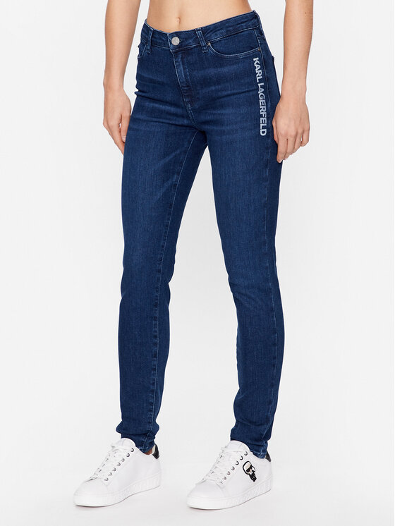 KARL LAGERFELD Jeans hlače 225W1102 Modra Skinny Fit
