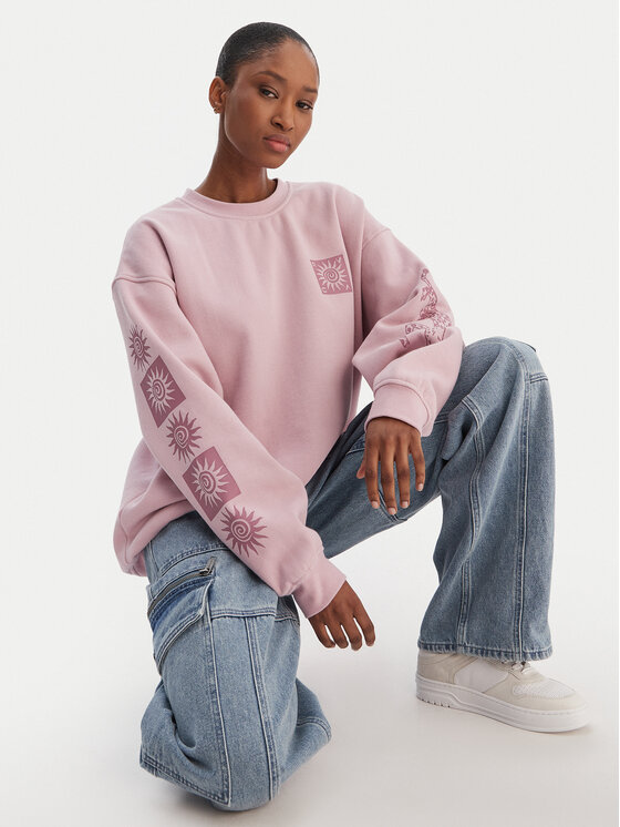 RVCA RVCA Світшот 23B463504 Фіолетовий Regular Fit