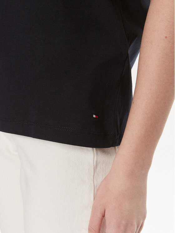 Tommy Hilfiger Tommy Hilfiger Póló Signature WW0WW41674 Sötétkék Regular Fit