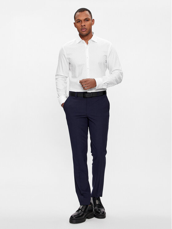 HUGO Hugo Cămașă Kenno 50508316 Alb Slim Fit