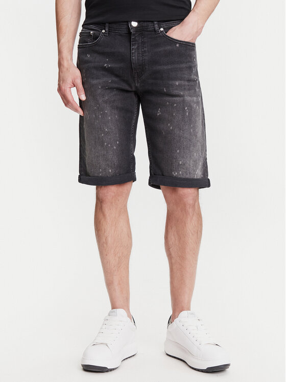 KARL LAGERFELD KARL LAGERFELD Pantaloni scurți de blugi 265820 552832 Negru Slim Fit
