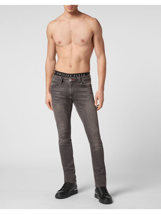 PHILIPP PLEIN PHILIPP PLEIN Jeansy 67 Šedá Slim Fit