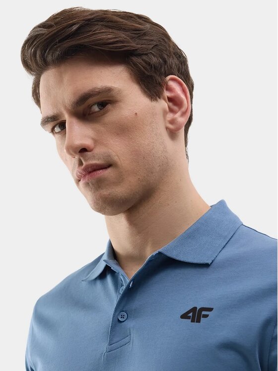 4F 4F Polokošile 4FWSS25TPTSM706-32S Modrá Regular Fit