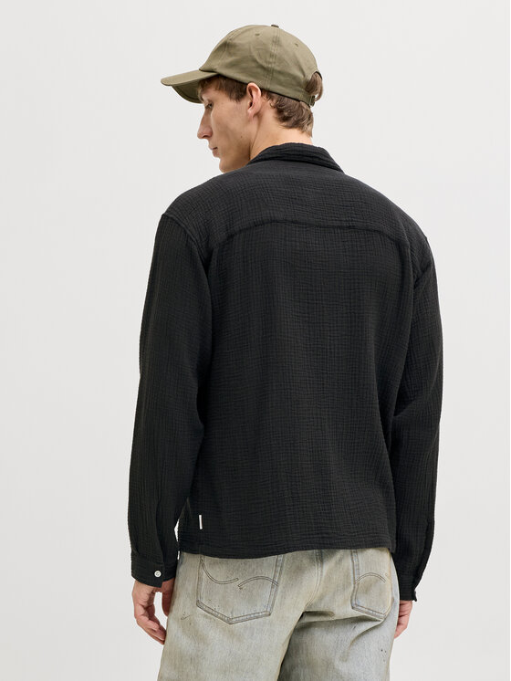 Jack & Jones Jack & Jones Hemd Nantucket 12291804 Schwarz Relaxed Fit