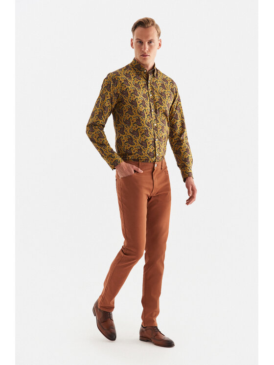 Pako Lorente Pako Lorente Spodnie materiałowe P22SF-WX-022 Brązowy Slim Fit