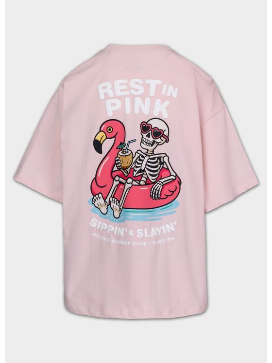 PITBULL PITBULL T-Shirt REST IN PINK Różowy Regular Fit