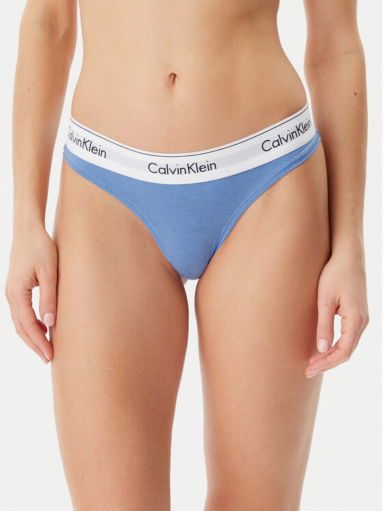 Stringi Calvin Klein Underwear, Rozmiar L, Niebieskie, 0000F3786E