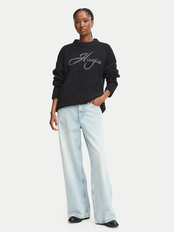 HUGO HUGO Maglione 50569398 Nero Relaxed Fit