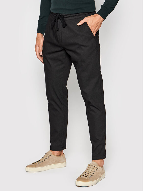 Pantaloni di tessuto 948-51 Nero Regular Fit
