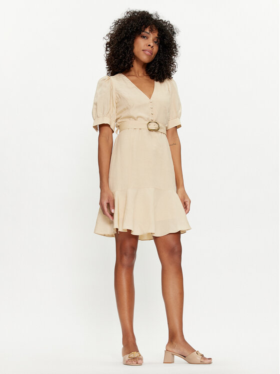 TWINSET TWINSET Sommerkleid 241TP2521 Beige Regular Fit