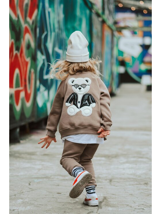 Bejbi Story Bejbi Story Bluza bomberka Jackson Teddy Brązowy Active Fit