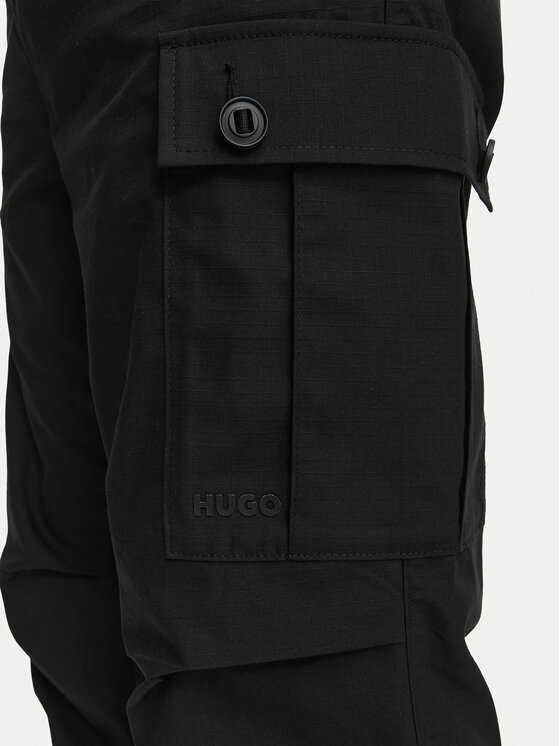 HUGO HUGO Kargo bikses Carlos261 50559453 Melns Straight Fit