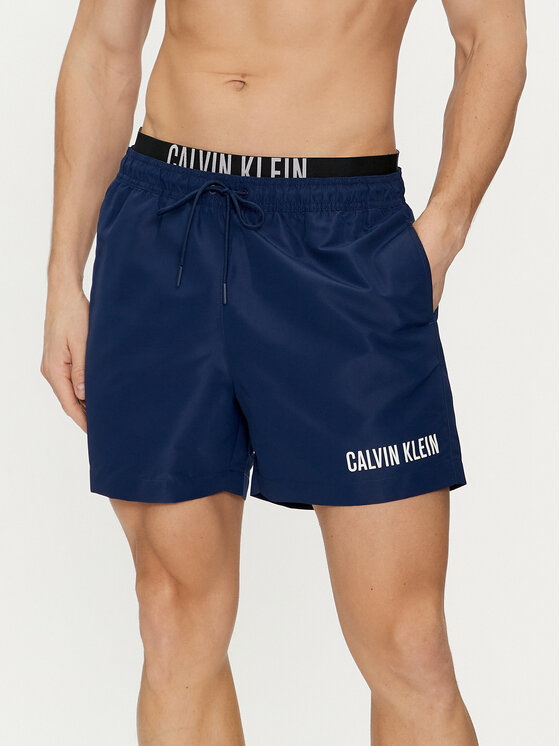Calvin Klein Swimwear Kopalne hlače KM0KM00992 Mornarsko modra Regular Fit